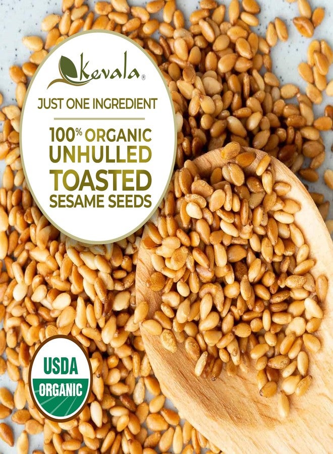 Kevala Organic Toasted Sesame Seeds (Unhulled) - Gluten-Free Topping for Asian Dishes, Ready to Eat Straight From the Bag, Roasted Seeds Great for Baking and Cooking at Home, Resealable Bag, 32 oz, 2 lb - Image 3